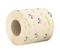 TEHAUX 1 Roll of Bamboo Toilet Paper Tissue with Panda Print, Decorative Toilet Paper Made from Bamboo Pulp, Resistant to Fading with Fine Texture, for Homes and Offices