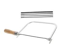 TEHAUX 1 Set Woodworking, Coping Saw with Wooden Handle Replacement Blades for DIY Projects and Outdoor Use