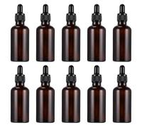 TEHAUX 10 Pcs 5ml Glass Dropper Bottles Leak-proof and Convenient to Operate Essential Oil Bottles with High-end Appearance and Smooth Comfortable Hand Feel for Travel and Refill