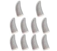 TEHAUX 10 Pcs Finger Props Finger Protectors Anti-sweat Full Compatibility Moving Silver Fiber Wear-resistant Gaming Supplies for Mobile Game Players