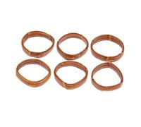 TEHAUX 10 Pcs Genuine Leather Watch Strap Rings Fasteners Brown Replacement Keepers for Men Women Smooth Surface Watch Band Accessories