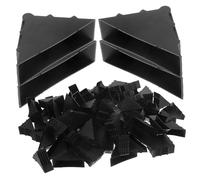TEHAUX 100 pcs Plastic Corner Protectors Durable Edge Protectors for Photo Frames Packing Moving Classic Black Safe Practical for Corner Protection