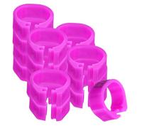 TEHAUX 100 Pcs Purple Pigeon Rings Numbered Poultry Identification Rings Leg Bands Chicken Accessories Made of Sturdy Pp Material for Farm and Aviary Use