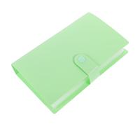TEHAUX 100-pocket Portable Banknote Collecting Album in Green, Currency Display Case with Protective Sleeves for Dollar Bills and Commemorative Banknotes, Small Cash Storage Book