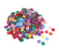 TEHAUX 1000pcs Mixed Color Felt Circles for Crafts 2cm Diameter Handmade Felt Pieces for DIY Sewing Floral Embellishments and Scrapbooking Decoration Random Color
