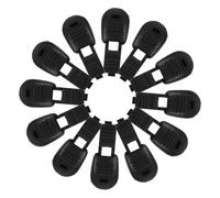 TEHAUX 100pcs Black Nylon Shoelace Tips and Drawstring Cord Locks for Sneakers and Casual Shoes, Sturdy Shoe String Ends Clips for Diy Shoelace Repair and Accessories