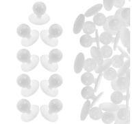 TEHAUX 100pcs Chef Clothes Buttons Sewing Buttons White Plastic DIY Handicraft Easy to Decorate for Shirts Sweaters Manual Needs Crafts