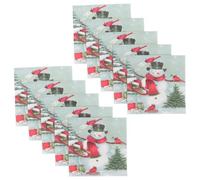 TEHAUX 100pcs Christmas Party Napkins Paper Tissue with Snowman Print, Unique and Creative Design, for Celebration and Dining Table Use, Xmas Paper Napkins for Festive Gatherings