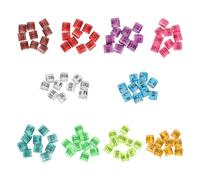 TEHAUX 100pcs Colourful Aluminium Pigeon Foot Rings for Parrot and Cockatiel, Visually Appealing Bird Leg Bands to Mark and Identify Birds, Suitable for Racing and Private