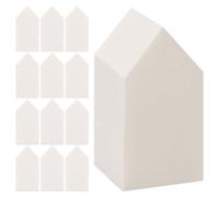TEHAUX 100pcs Cosmetic Sponges Blending Makeup Applicators White Synthetic Latex Arrowhead Shape Minimalist Stylish Convenient Precise Makeup Application for Daily Beauty Routine