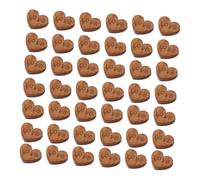 TEHAUX 100pcs Heart Buttons Wooden Heart Shaped Buttons Charming Design Versatile Use Made of Wood and Bamboo for Sewing Projects Decorating for A Rustic Wedding