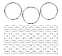 TEHAUX 100pcs Metal Binder Rings for Crafts Heavy Duty Snap Open Book Binding Discs Catalog Circles for Notebooks Planners and DIY Organization