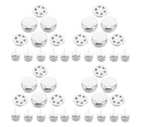 TEHAUX 100pcs Metal Button Top Replacement Caps Silver for Baseball Hats DIY Sewing Craft Projects Hat Button Covers with Quick Installation and Stylish Upgrade
