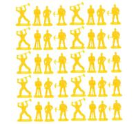 TEHAUX 100pcs Mini Construction Worker Figures Durable People Figurines with Realistic Detailing for Creative Projects Desktop Adornment