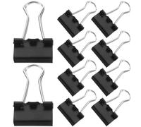 TEHAUX 100pcs Mini Long Tail Binder Clips Black Stainless Steel Document Clips Not Easy to Rust Or Break for Notebooks and Scrapbooks Office Supplies