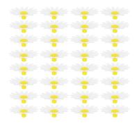 TEHAUX 100pcs Plastic Daisy Lamp Shades for 5mm LED Bulbs, Waterproof Replacement Covers with Easy Install Design, Cute Floral Light Caps for Indoor and Outdoor Fairy Light Decorations