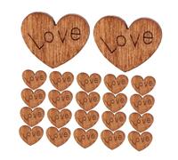 TEHAUX 100pcs Wooden Heart Shaped Buttons Small Wooden Hearts Wood Bamboo Charming Design Versatile Use Clothes Bags Sewing Projects Rustic Wedding Decorations