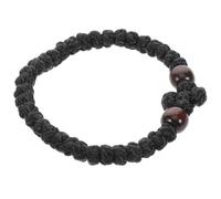TEHAUX 10mm Handmade Wooden Beads Bracelet for Men and Women, Tibetan Prayer Bead Wristband, Black Religious Jewelry Suitable for Daily Wear and Spiritual Practice