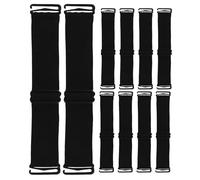 TEHAUX 10PCS Adjustable Elastic Wig Band with Silicone Grip Breathable Ventilated Wig Headband for Lace Front Hair Strap Accessory for Making and Cosplay