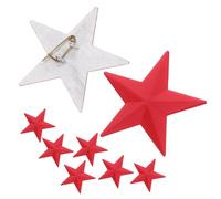 TEHAUX 10pcs Aluminum Five Pointed Star Hat Badge Lapel Pins for Men and Women Robust Brooch for Backpacks Jackets and Caps Practical Accessory Gift