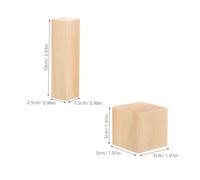 TEHAUX 10pcs Basswood Blocks DIY Crafting Unfinished Wooden Whittling Blocks for Beginners and Professionals Soft Wood with Natural Grain for Detailed and Skill Development
