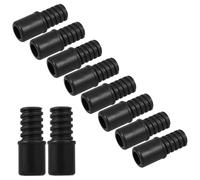 TEHAUX 10pcs Black Abs Mop Handle Accessories Threaded Tips Replacement for 22mm Poles Multifunctional Design Mop Pole Extension Rods for House Cleaning