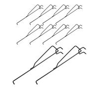 TEHAUX 10pcs Black Iron Pegboard Hooks for Wire Shelves with Non-Slip Surface and Space-Saving Design, 23cm Sturdy Tool Hangers for Workshop and Market Stalls Organizing