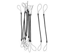 TEHAUX 10Pcs Black Retractable Spring Rope Pen Lanyard Holder Anti-lost Elastic Stylus Cord for Secure Pen and Item Carrying