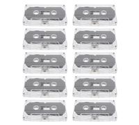 TEHAUX 10pcs Blank Audio Tape Cassette Tapes for DIY Recording Music Speech Recordable Blank Cassettes for Retro Decoration Party