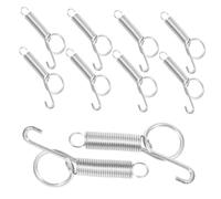 TEHAUX 10PCS Cage Door Spring Hangers for Rabbit and Bird Cages Fixed Hooks with Advanced Texture Convenient Spring Mechanism for Pets and Professional Use