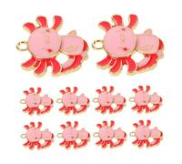 TEHAUX 10pcs Cartoon Salamander Pendant Animal Charms Miniature Axolotl Charms Keychain Keyring for Jewelry Making Diy Craft Project Necklace Decoration