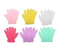 TEHAUX 10pcs Exfoliating Gloves for Shower with Comfortable Nylon Material, Foaming Body Cleaning Mitts for Deep Skin Scrubbing at Home Random Color