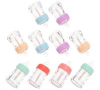 TEHAUX 10pcs Feeding-bottle Shaped Lip Gloss Bottles Lightweight Plastic Empty Lip Glazes Containers Portable and Parent-child Relationship Use Random Color