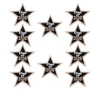 TEHAUX 10pcs Graduation Season Iron on Patches for High School Attire and Backpacks, Embroidered Five-Pointed Star Appliques with Colourfast Polyester and Hot Melt Adhesive, for DIY