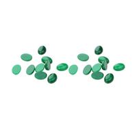 TEHAUX 10pcs Green Stone Cabochons 25x18mm Oval Flat Base Gemstone Glass Stickers for Jewelry Time Accessories with Wide Applications in DIY Jewelry Design and Craft Making