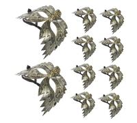 TEHAUX 10pcs Halloween Eagle Mask Halloween Mask Carnival Party Costume Party Cosplay Props Funny for Adults Bird Animal Half Face Cosplay Golden