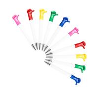 TEHAUX 10pcs Hand Gesture Pens Ballpoint Pens Cartoon Style Inspirational Quotes Comfortable Grip Assorted Color Unique Creative Design Gift for Colleagues Teachers Students