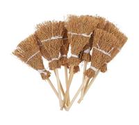 TEHAUX 10pcs Handmade Halloween Witch Broom Hair Clips Miniature Decorative Hairpins for Women Cosplay Party Accessories Creative Styling Hair Barrettes