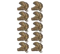 TEHAUX 10pcs Horse Head Pendant Lightweight Horse Charm Necklace for DIY Crafting for Equestrian