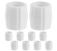 TEHAUX 10pcs Lightweight and Collapsible Toothpaste Tube Refill Adapter Made of Sturdy Plastic, for Short and Long Journeys, Designed for Adults a Simple Travel Bathroom Tool
