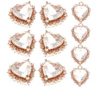 TEHAUX 10pcs Love Pendant Bracelet Necklace Handmade Jewelry Charms Hanging Pendants Accessories for Diy Ornaments Jewelry Making Supplies