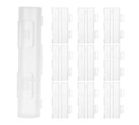 TEHAUX 10pcs Makeup Brush Protectors Plastic Brush Caps Dustproof Storage Covers for Travel and Organization