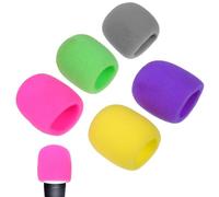 TEHAUX 10pcs Microphone Sponge Covers Thick Lightweight Pop Filter Windshield for Noise Protection Suitable for Stage Performance and News Interviews