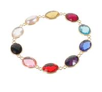 TEHAUX 10Pcs Oval Cat Eye Jewelry Connectors DIY Necklace Pendants Bracelet Findings Crystal Charms for Handmade Craft