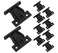 TEHAUX 10Pcs Plastic Corner Braces L Angle Brackets Furniture Triangle Support Frame for Cabinets Cupboards Drawer Braces No Drill Shelf Bracket for Wall Shelving