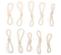 TEHAUX 10pcs Professional Erhu Tuning Line Cotton Cord 1.8m White String Replacement Accessory for Erhu Maintenance and String Maintenance