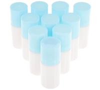 TEHAUX 10pcs Refillable Sponge Head Bottles 20ml Plastic Sub Bottles with Roll on Applicator Easy to Carry Reusable Design for Travelling and Storage Use Random Color
