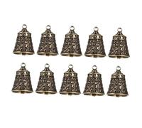 TEHAUX 10Pcs Retro Brass Cat Bells DIY Hanging Pet Bells Multi-function Decorative Jingle for Collar Accessories Holiday Party Ornaments
