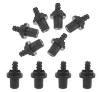 TEHAUX 10Pcs Self-Locking Screw Connector Toilet Brush Handle Accessory Plastic Adapter Replacement Parts for Toilet Brush Head Attachment Compatible with 16Mm Poles