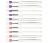 TEHAUX 10pcs Silicone Lip Applicator Brushes with Covers, Multi-use Silicone Makeup Tools for Lip Gloss and Eyeshadow Application, Soft Tip Protects from Dust, for Beginners and Makeup